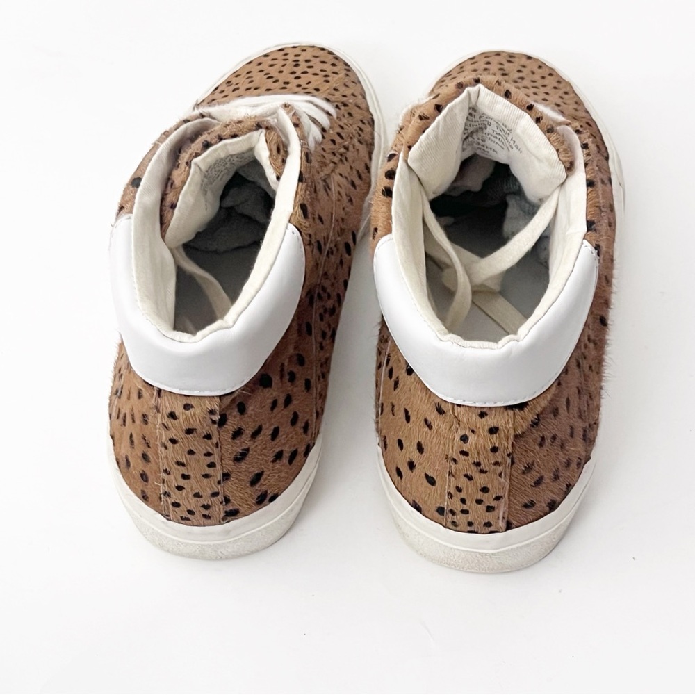 MADEWELL Spotted Calf Hair Lace Up Sidewalk High Top Sneakers Women’s Size 8 - Picture 9 of 15